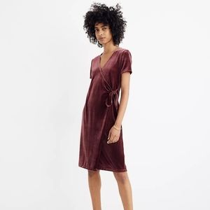 Madewell Velvet Side-Tie Dress